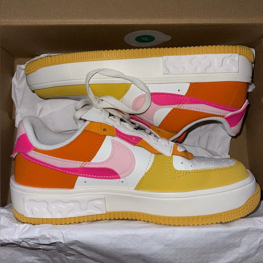 Hot Multi Color Air Force 1s! Worn once.